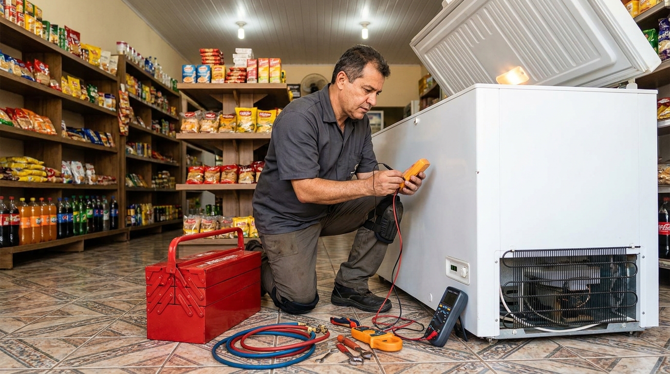 Carga de gás de freezer em Serra‑ES