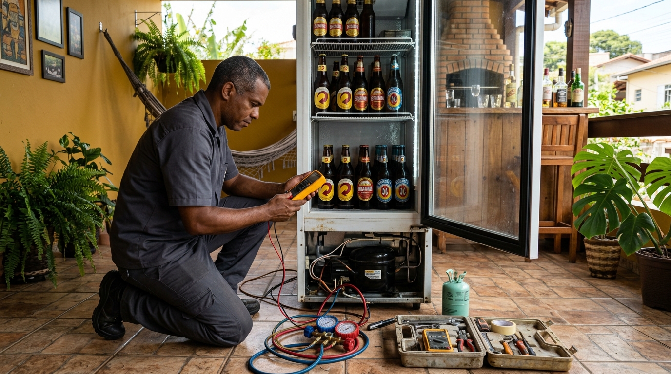 Conserto de placa eletrônica de cervejeira em Uberaba‑MG